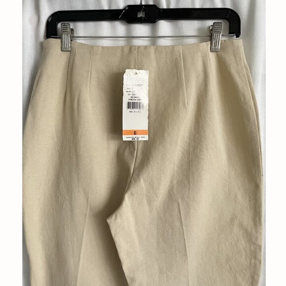 Karen Kane women's cropped pants. Cotton. NWT. Sand color. Size 6 - Picture 3 of 5